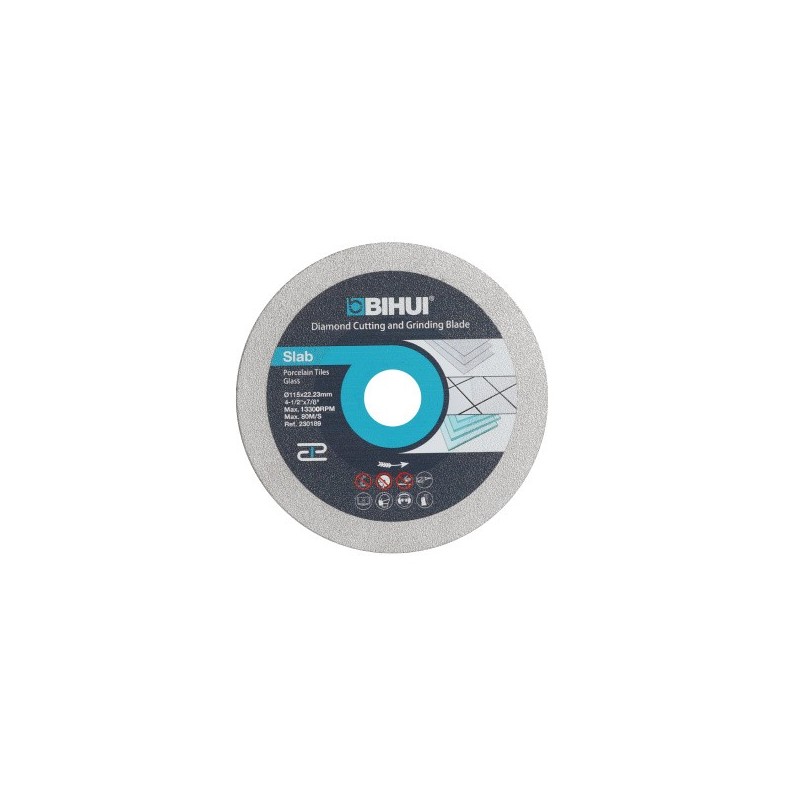 Disc Diamantat pt. taiat si slefuit sticla 115x22.23 (mm), segment 30mm Premium - BIHUI-DPG115 Disc Diamantat pt. taiat si slefuit sticla 115x22.23 (mm), segment 30mm Premium - BIHUI-DPG115