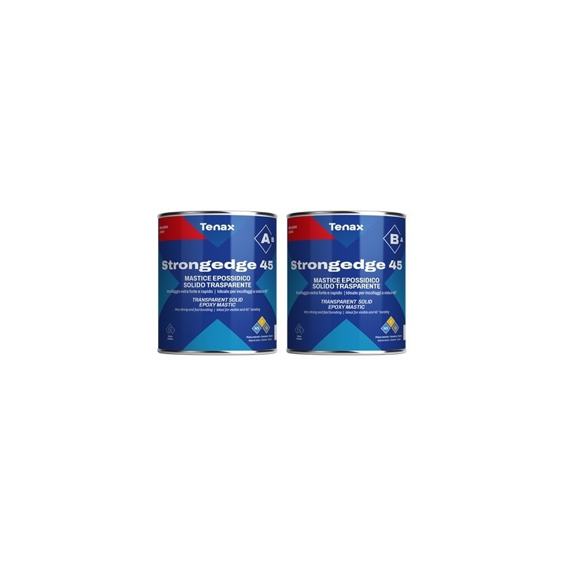 Adeziv / mastic epoxy solid transparent, pt. ceramica, piatra naturala si quartz - Tenax StrongEdge 45 part B, 0,5kg