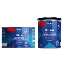 Adeziv / mastic epoxy solid extra-transparent, pt. ceramica, piatra naturala si quartz - Tenax Eliox part A, 1.5kg