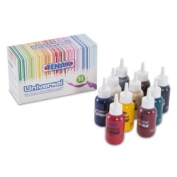 SET 10 bucati - Paste de colorare Tenax, pt. adeziv universal - tub 75ml x 10 buc.