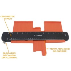 Sablon Profesional cu mecanism interior din aluminiu, pentru copiere forme, lung. 250mm - CNO-COPYCAT