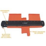 Sablon Profesional cu mecanism interior din aluminiu, pentru copiere forme, lung. 250mm - CNO-COPYCAT