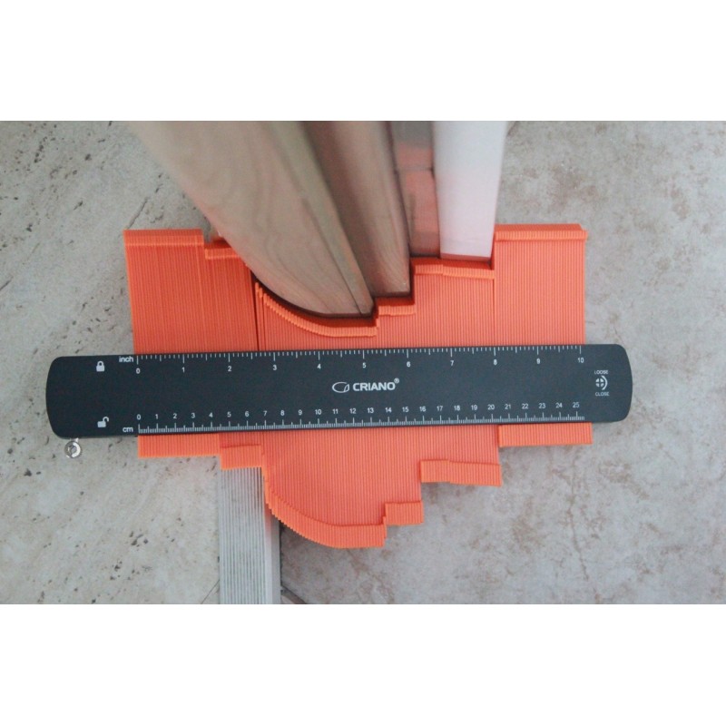 Sablon Profesional cu mecanism interior din aluminiu, pentru copiere forme, lung. 250mm - CNO-COPYCAT