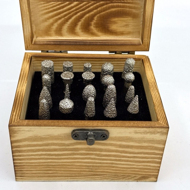 Set de 20 freze diamantate pt. Piatra cu coada 6x45(mm) - DXDY.SCUL.20