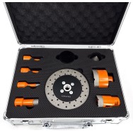 Set carote diamantate pt. gresie portelanata & piatra - diam. 6, 8, 10, 20, 35, 68 (mm), freza conica, disc taiere si ceara 3DTE