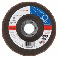 Bosch Disc de slefuire evantai X551, Expert for Metal D125mm G80, cu degajare