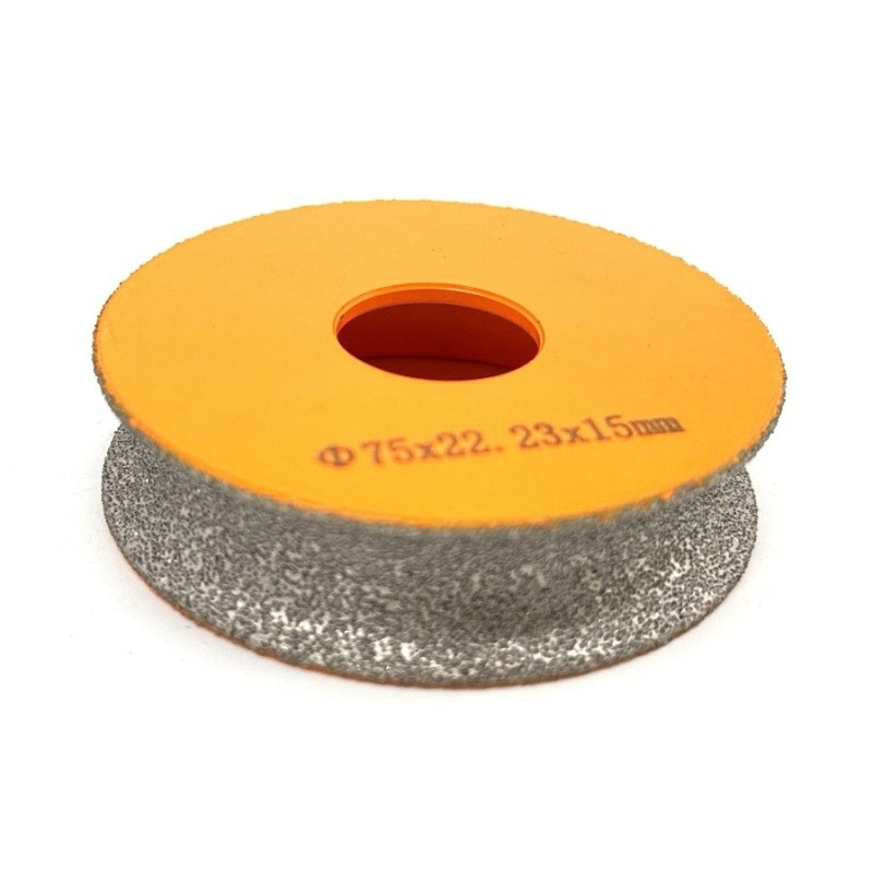 Freza diamantata pentru profilare granit, marmura, gresie Profil Semicerc Full Bullnose exterior, R-15mm, ∅75x22,23mm - DXDY.FPP