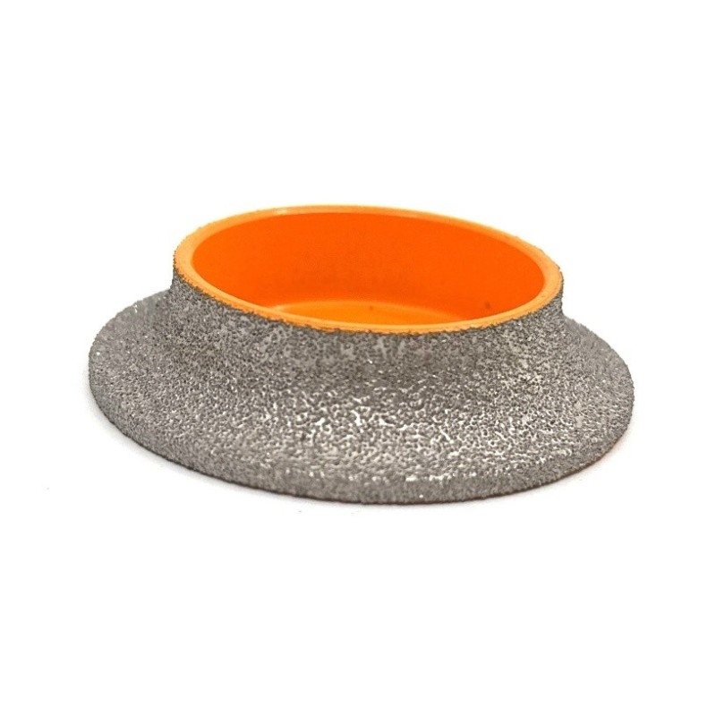 Freza diamantata pentru profilare granit, marmura, gresie Profil Semirotund Half Bullnose, R-15mm, ∅75x22,23mm - DXDY.FPP.HBN15