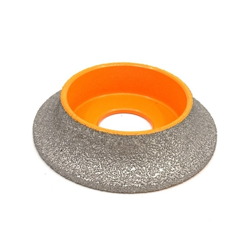 Freza diamantata pentru profilare granit, marmura, gresie Profil Semirotund Half Bullnose, R-15mm, ∅75x22,23mm - DXDY.FPP.HBN15