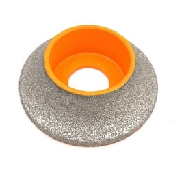 Freza diamantata pentru profilare granit, marmura, gresie Profil Semirotund Half Bullnose, R-20mm, ∅75x22,23mm - DXDY.FPP.HBN20