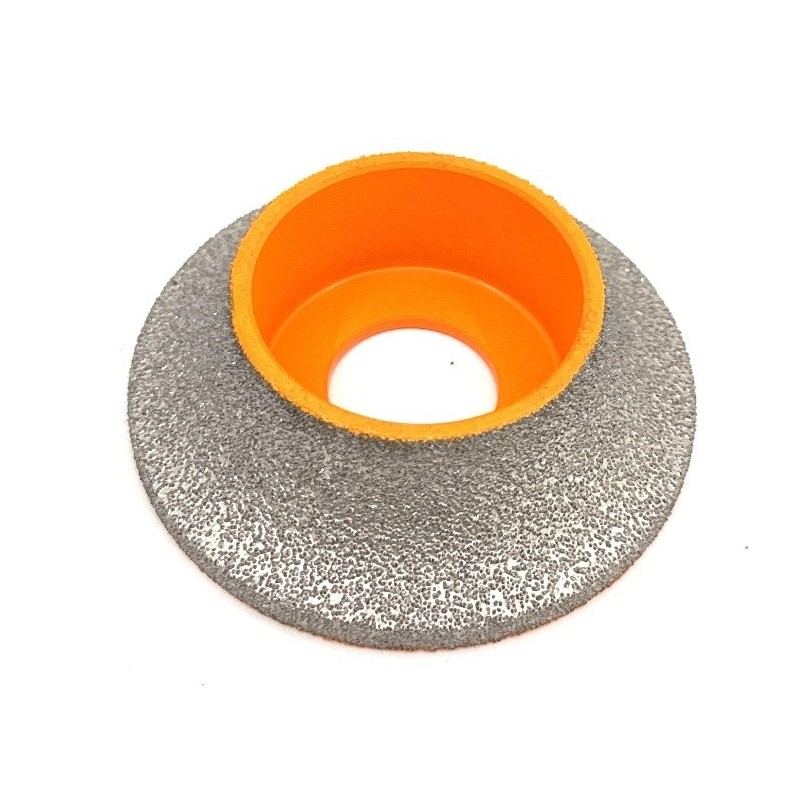 Freza diamantata pentru profilare granit, marmura, gresie Profil Semirotund Half Bullnose, R-20mm, ∅75x22,23mm - DXDY.FPP.HBN20