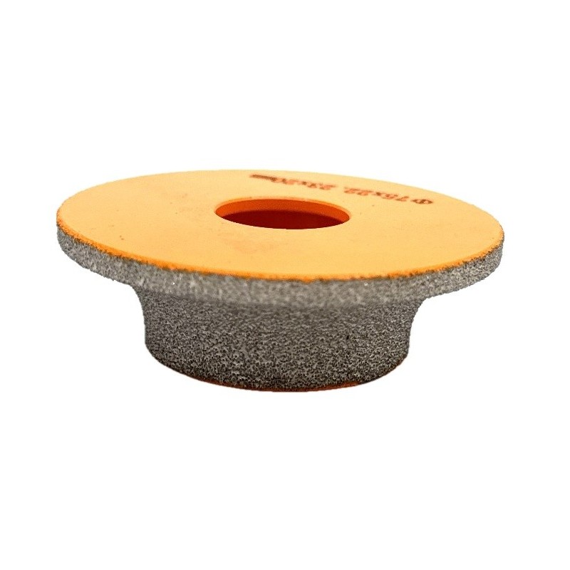 Freza diamantata pentru profilare granit, marmura, gresie Profil Semirotund Half Bullnose, R-20mm, ∅75x22,23mm - DXDY.FPP.HBN20