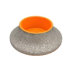 Freza diamantata pentru profilare granit, marmura, gresie Profil Semirotund Half Bullnose, R-20mm, ∅75x22,23mm - DXDY.FPP.HBN20