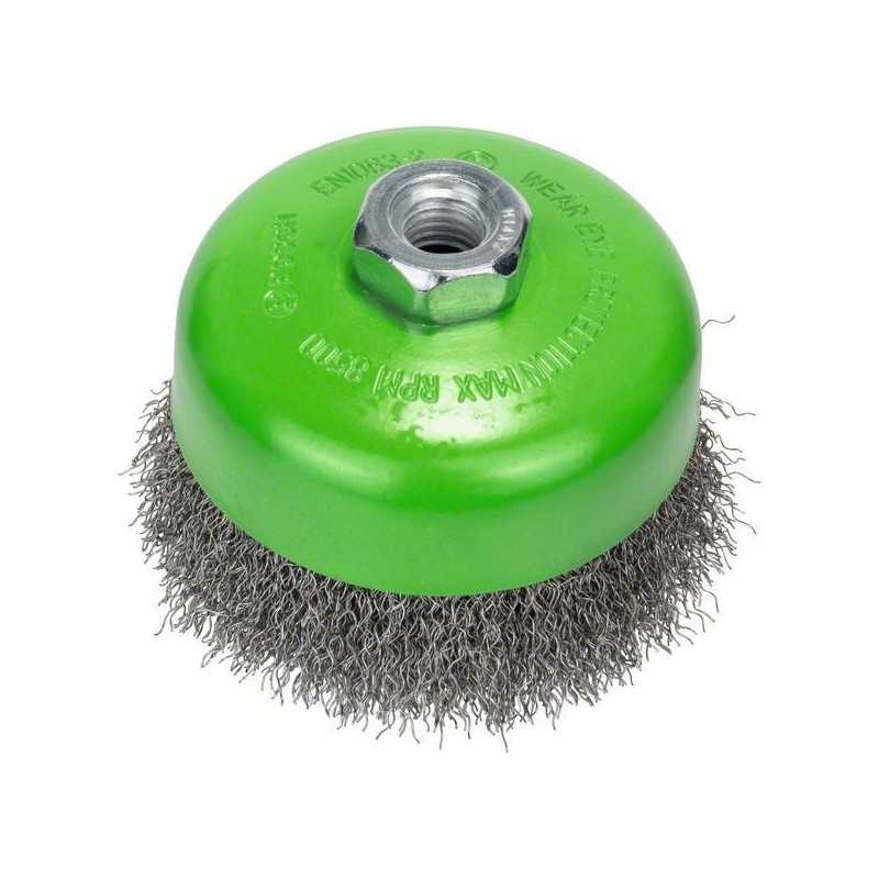 Bosch Perie-oala, sarma ondulata 100 otel inoxidabil 100mm, 0.3mm, M14