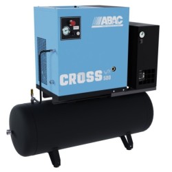 Compresor de aer profesional cu surub, cu uscator - 4 kW, 500 L/min, 10 bari - Rezervor 200 Litri - ABAC-CROSS-IVR-500E-10-400/5
