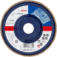 Bosch Disc de slefuire evantai X431, Standard for Metal 125mm, 22,23mm, 120