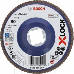 Bosch Disc evantai X-Lock, 115mm, G80