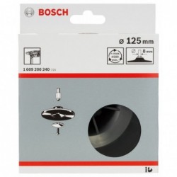 Bosch Disc (taler) suport pentru foi abrazive cu tija de fixare 8 mm, Ø 125 mm pentru GBM
