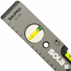 Nivela cu bula ( Boloboc ) cu profil tubular aluminiu BAUPRO 30 cm - Sola-69060301