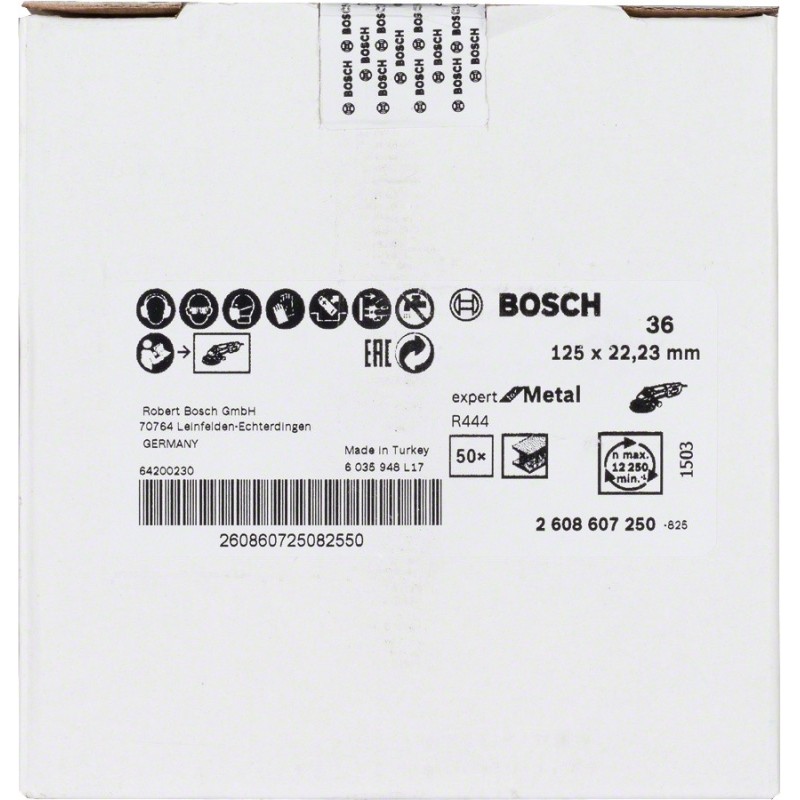 Bosch Disc de slefuire R444 Expert pentru Metal 125mm, G36