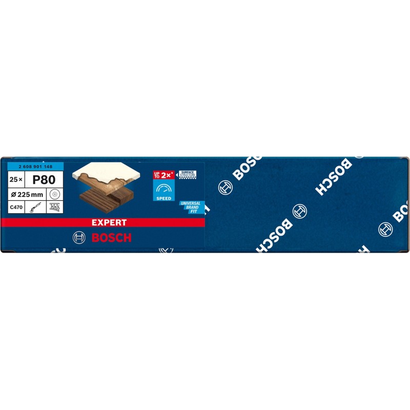 Bosch EX 25 Foi abrazive C470, 225mm, G80, 19gauri