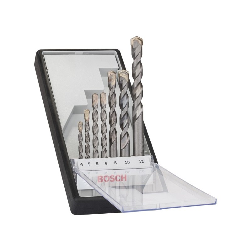Bosch Set 7 burghie Robust Line CYL-3 pentru beton 4/5/6/8/10/12mm, caseta