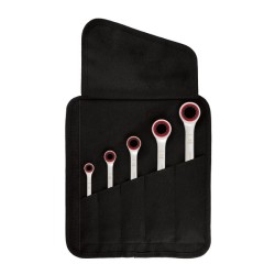 Bosch Set 5 chei combinate 8-19mm, clichet reversibil, husa textila