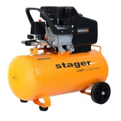 Stager Air 20D50 compresor aer, 50L, 8bar, 200L/min, monofazat, angrenare directa