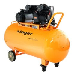Stager Air 32C250 compresor aer, 250L, 10bar, 324L/min, monofazat, angrenare curea