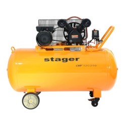 Stager Air 32C250 compresor aer, 250L, 10bar, 324L/min, monofazat, angrenare curea