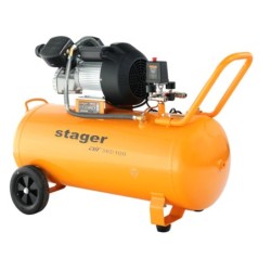 Stager Air 36D100 compresor aer, 100L, 10bar, 356L/min, monofazat, angrenare directa