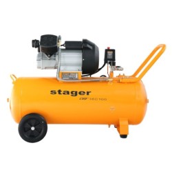 Stager Air 36D100 compresor aer, 100L, 10bar, 356L/min, monofazat, angrenare directa