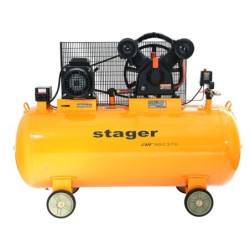 Stager Air 60C370 compresor aer, 370L, 10bar, 600L/min, trifazat, angrenare curea