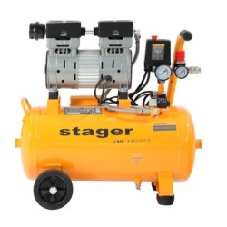 Stager Air 14DS24 compresor aer, 24L, 8bar, 135 L/min, monofazat, angrenare directa, silentios