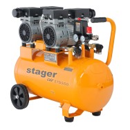 Stager Air 27DS50 compresor aer, 50L, 8bar, 270L/min, monofazat, angrenare directa, silentios