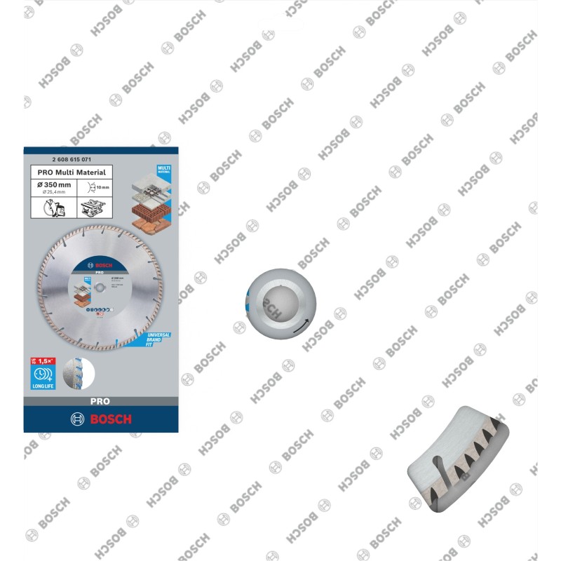 Bosch Disc diamantat PRO Multi Material, 350x25.4x3.3x10mm