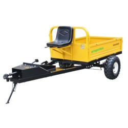 ProGARDEN Alpine RM500T Remorca cu tractiune 500kg, 1 osie, prindere bolt pentru motocultor, roti 19x7-8