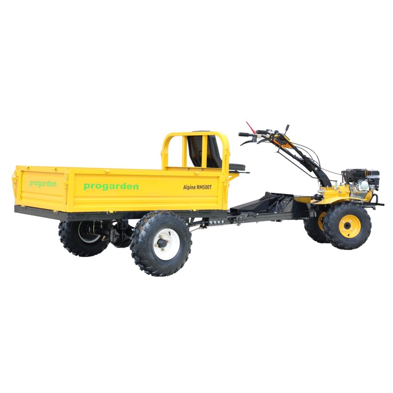 ProGARDEN Alpine RM500T Remorca cu tractiune 500kg, 1 osie, prindere bolt pentru motocultor, roti 19x7-8