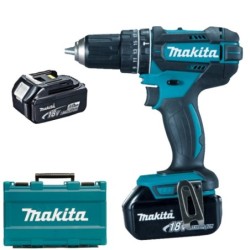 Makita DHP482RFE Masina de gaurit cu percutie 62 Nm + 2 acumulatori Li-Ion 18V, 3.0Ah + incarcator rapid
