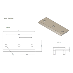 Progarden Cutit 150x55x5mm pentru TB80, TB80N si TE50