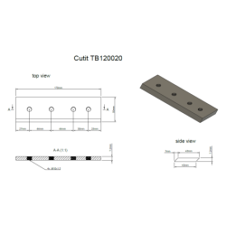 Progarden Cutit 170x50x7.2mm pentru TB120, TB120E