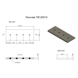 Progarden Nicovala 156.5x60x7.2mm pentru TB120, TB120E