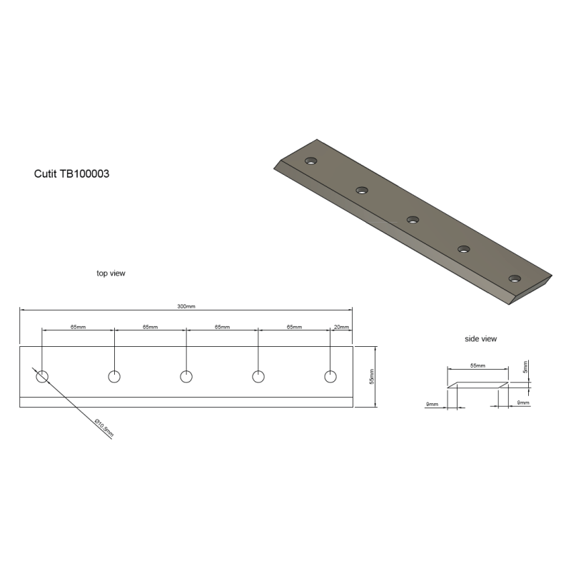 Progarden Cutit 300x55x5mm pentru TB100E, TB100EN