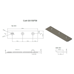 Progarden Cutit 220x54.5x8mm pentru TB120EH