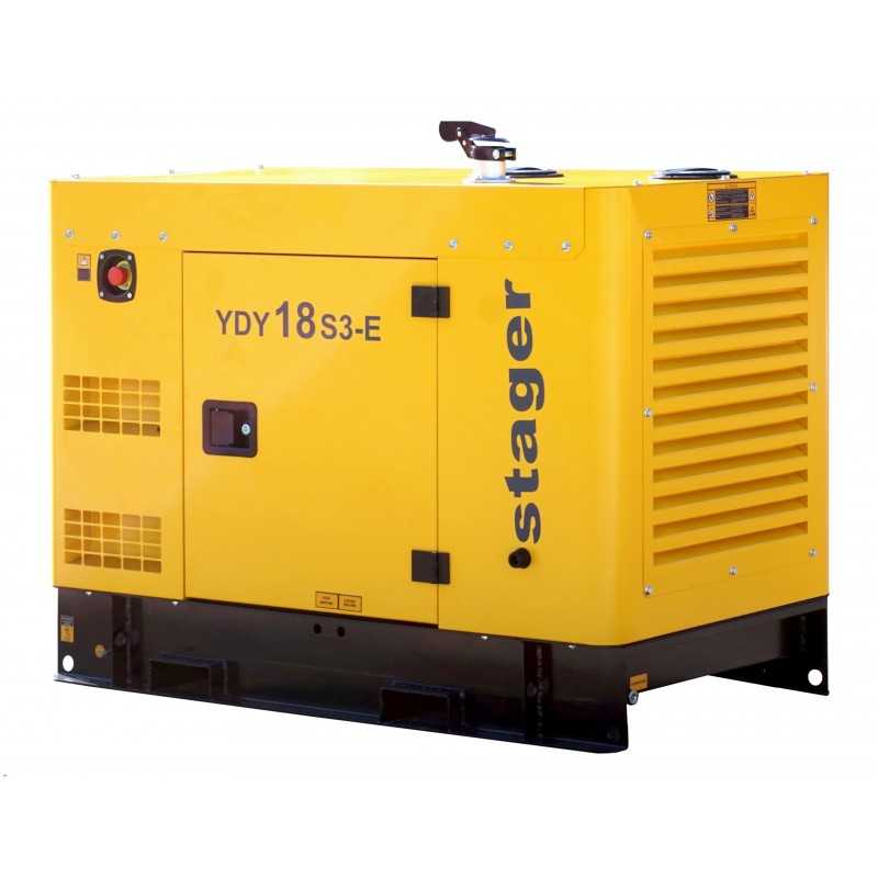 Stager YDY18S3-E Generator insonorizat 18kVA, 23A, 1500rpm, trifazat, diesel