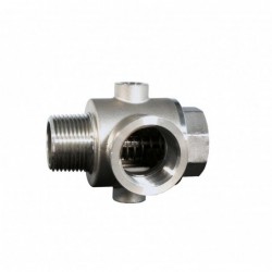 ProGARDEN Racord hidrofor cu supapa de sens, 5 cai, FE1"xFI1"xFI1"xFI1/4"xFI1/4", inox