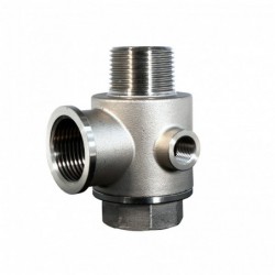 ProGARDEN Racord hidrofor cu supapa de sens, 5 cai, FE1"xFI1"xFI1"xFI1/4"xFI1/4", inox