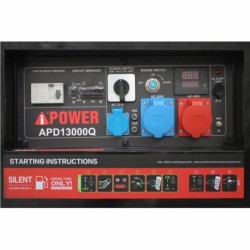 RS Generator de curent insonorizat AiPower APD13000Q putere maxima 11,0 kW 230/400V Diesel Fara ATS