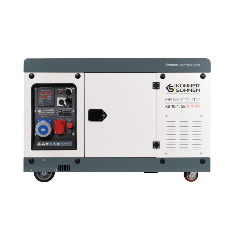 Generator de curent 20 kVA diesel - Heavy Duty - insonorizat - Konner & Sohnen - KS-16-1/3E-ATSR-Silent