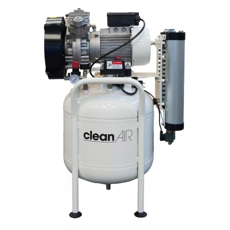 Compresor de aer medical cu piston fara ulei, silentios, cu uscator montat pe rezervor - 50 l, 1.5 kW, 350 L/min, 8 bari - ABAC- Compresor de aer medical cu piston fara ulei, silentios, cu uscator montat pe rezervor - 50 l, 1.5 kW, 350 L/min, 8 bari - ABAC-